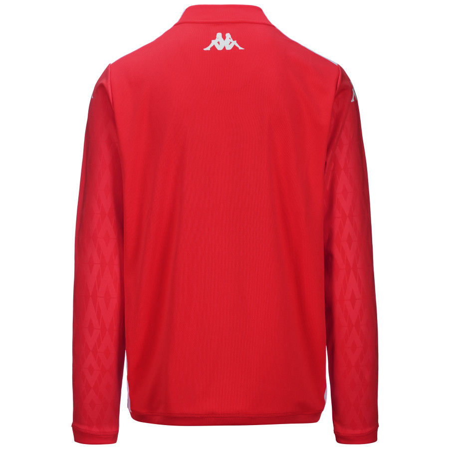 Sweat zippé AS Monaco rouge 2024/25