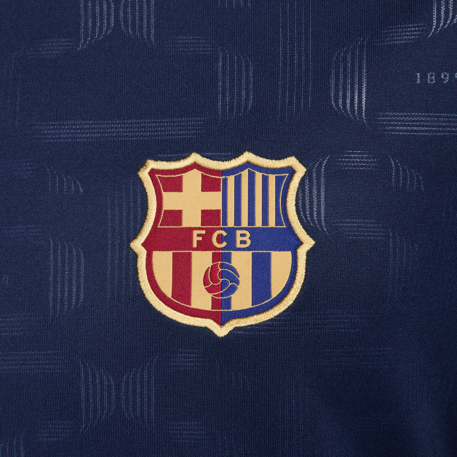 Maillot avant match FC Barcelone bleu or 2024/25