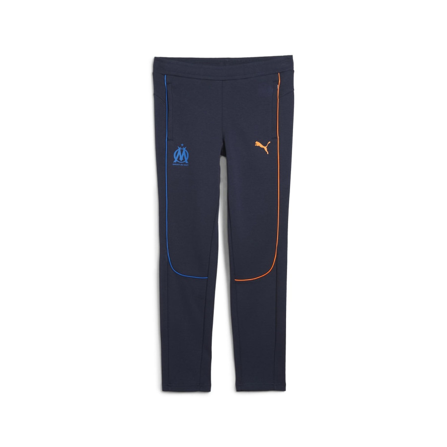 Pantalon survêtement junior OM Casual bleu orange 2024/25