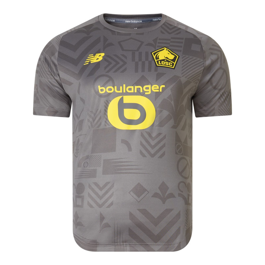 Maillot entraînement LOSC gris jaune 2024/25