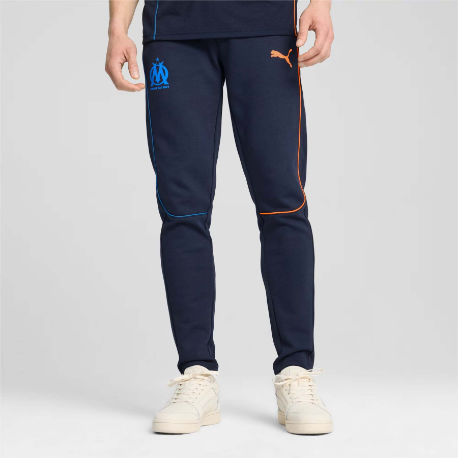 Pantalon survêtement OM Casual bleu orange 2024/25