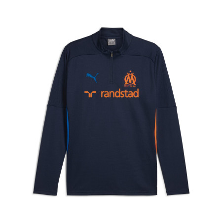 Sweat zippé OM bleu orange 2024/25