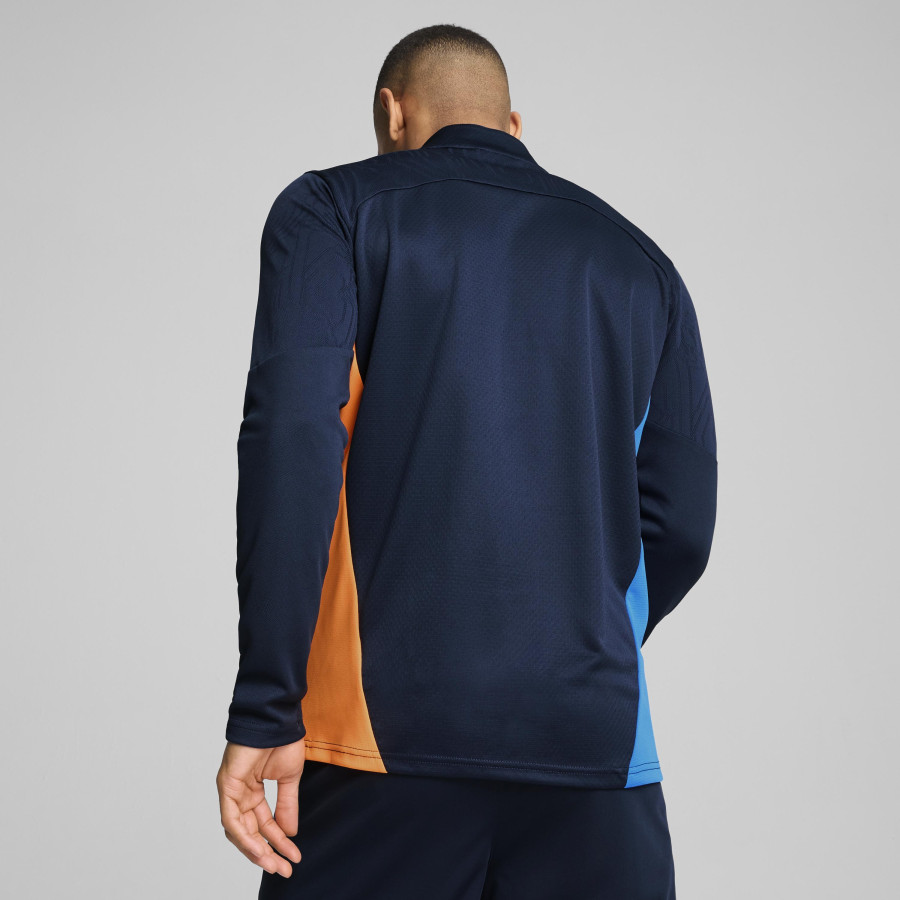 Sweat zippé OM bleu orange 2024/25