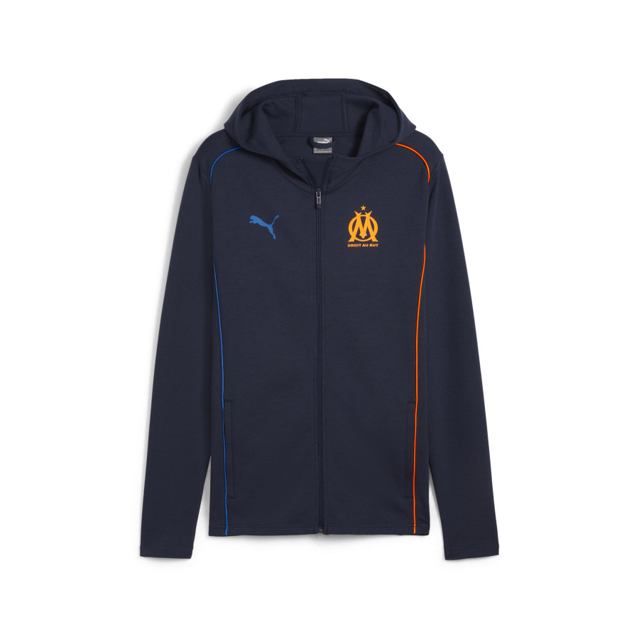 Veste survêtement OM Casual bleu orange 2024/25