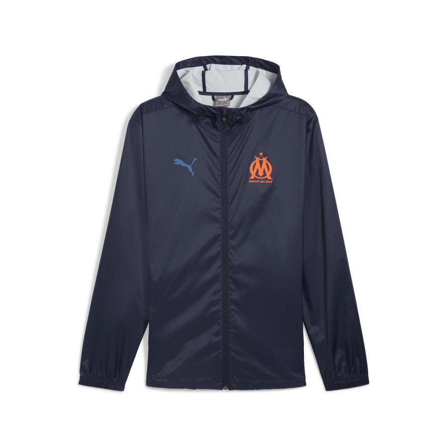 Veste imperméable OM bleu orange 2024/25