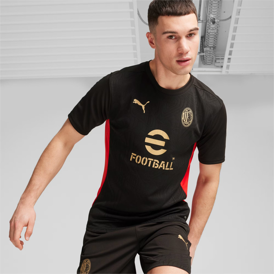 Maillot entraînement Milan AC noir rouge 2024/25