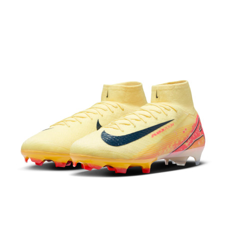 Nike Air Zoom Mercurial Superfly 10 Elite Mbappe FG jaune rose