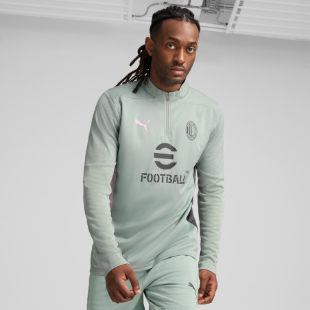 Sweat zippé Milan AC vert rose 2024/25