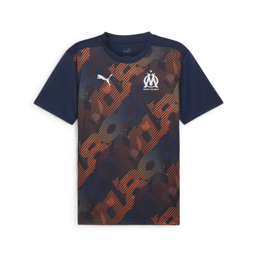 Maillot avant match OM bleu orange 2024/25