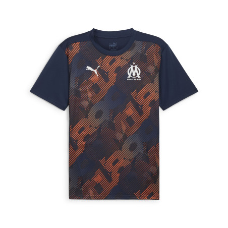 Maillot avant match OM bleu orange 2024/25