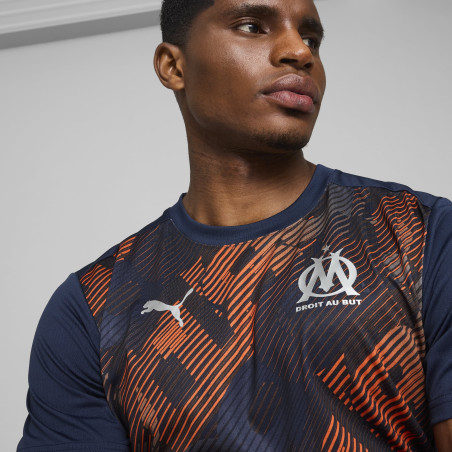 Maillot avant match OM bleu orange 2024/25