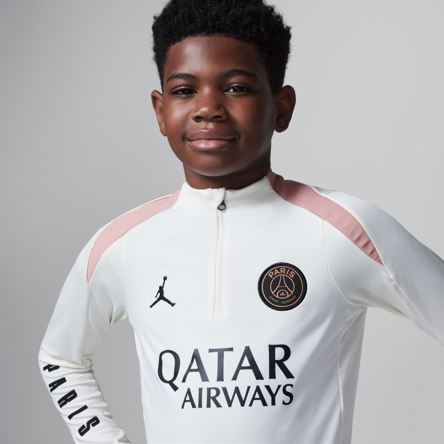 Sweat zippé junior PSG blanc rose 2024/25