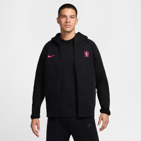 Veste survêtement Chelsea TechFleece noir rose 2024/25