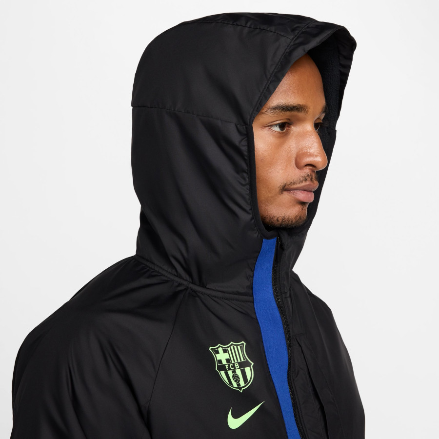 Veste imperméable Winterized FC Barcelone bleu jaune 2024/25