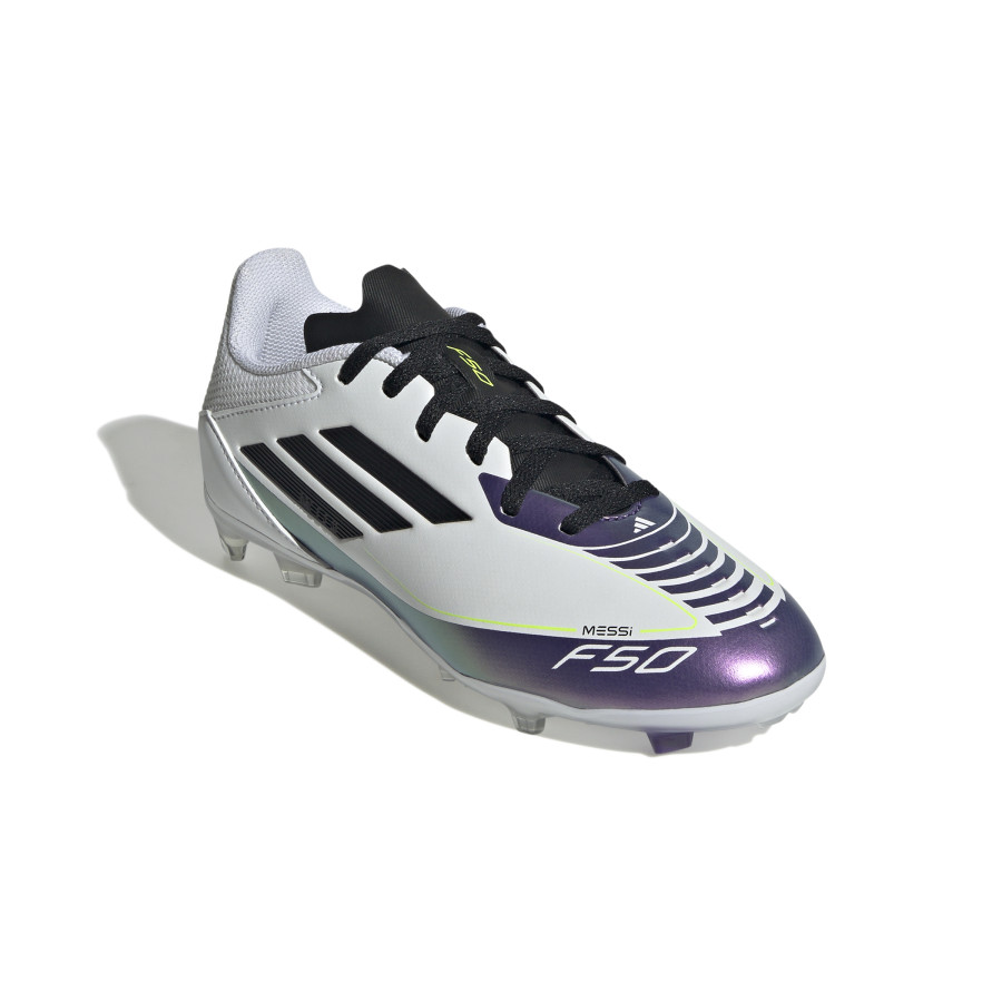 adidas F50 League Messi junior FG/MG blanc violet