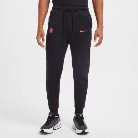 Pantalon survêtement Chelsea TechFleece noir rose 2024/25