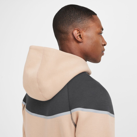 Veste survêtement Nike TechFleece Windrunner beige noir