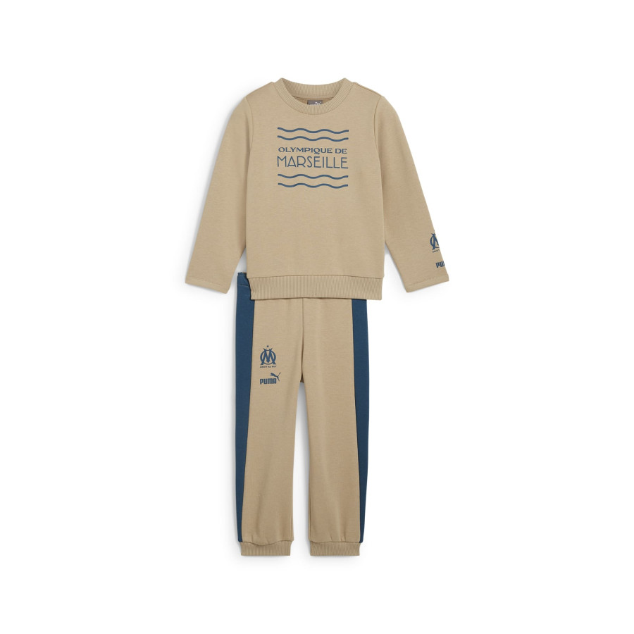 Ensemble survêtement bébé OM beige bleu 2024/25