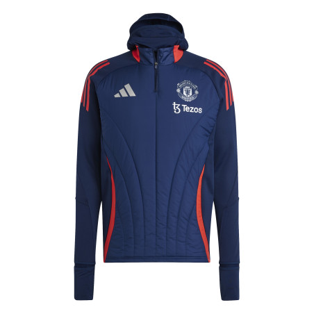 Sweat zippé Manchester United Winter bleu orange 2024/25