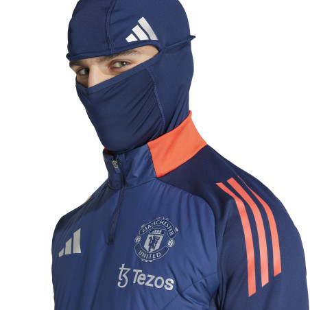 Sweat zippé Manchester United Winter bleu orange 2024/25