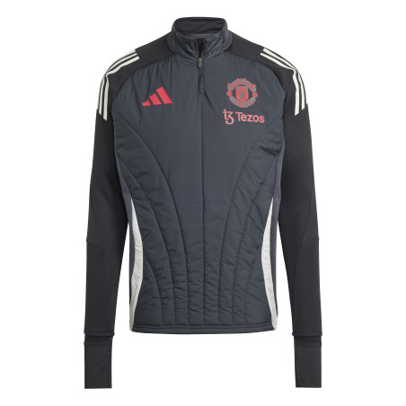 Sweat zippé Manchester United Winter noir rouge 2024/25