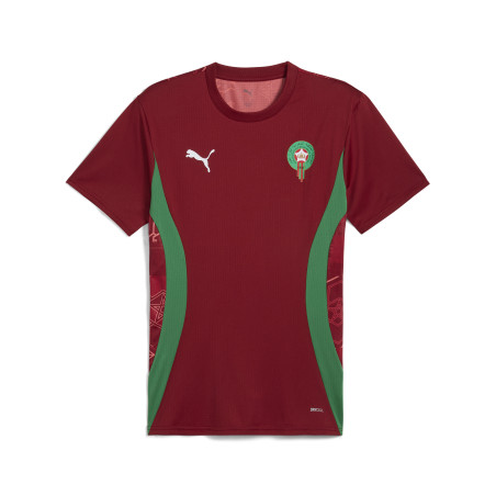 Maillot avant match Maroc rouge vert 2025