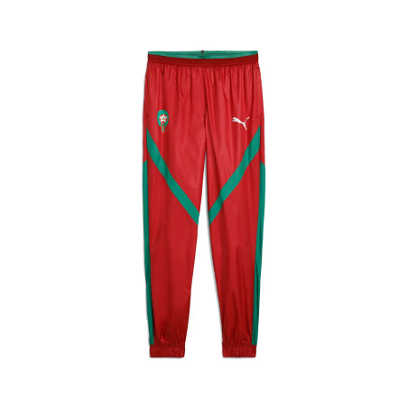 Pantalon survêtement avant match Maroc woven rouge vert 2025