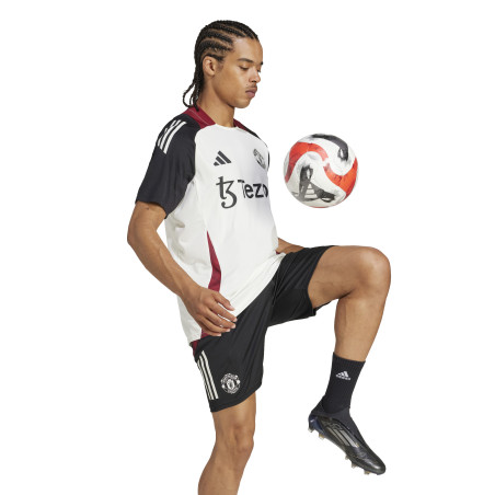 Maillot entraînement Manchester United blanc noir 2024/25