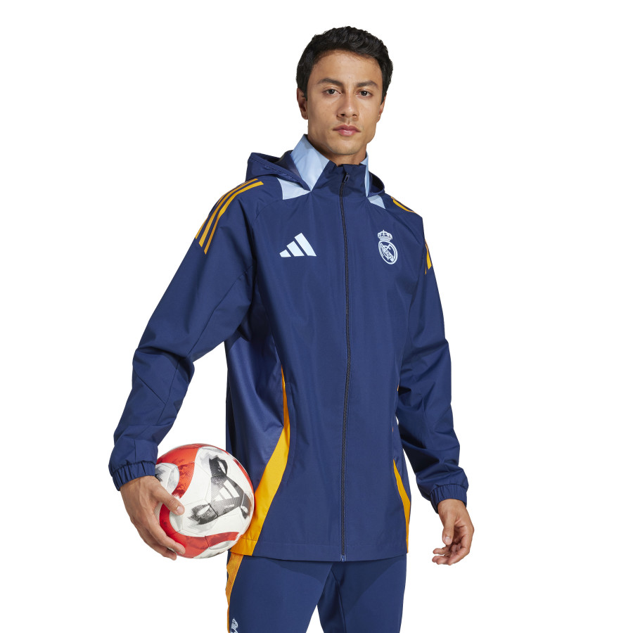 Veste imperméable Real Madrid bleu orange 2024/25