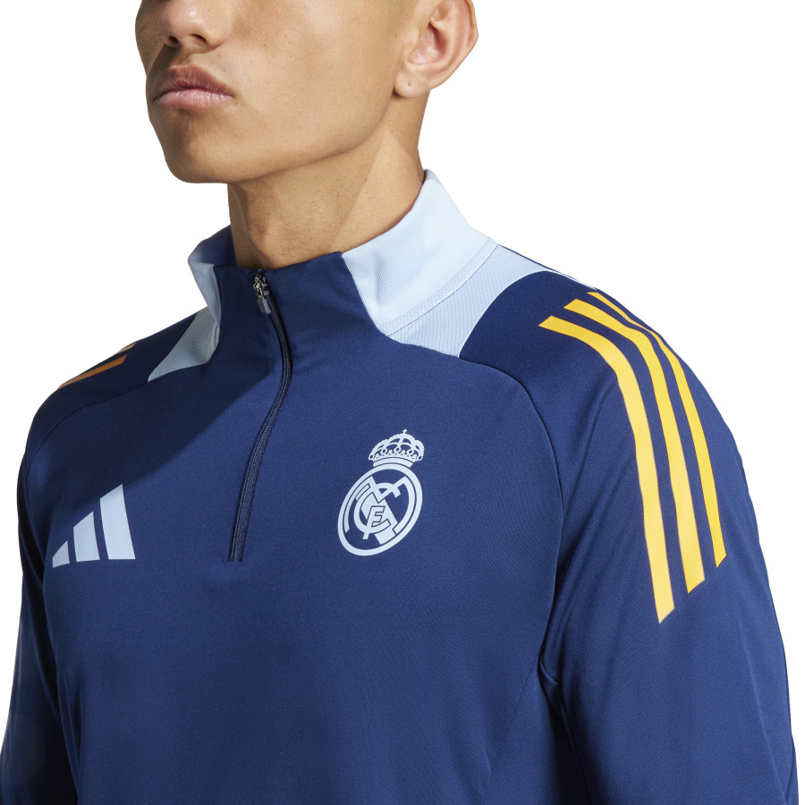 Sweat zippé Real Madrid bleu jaune 2024/25