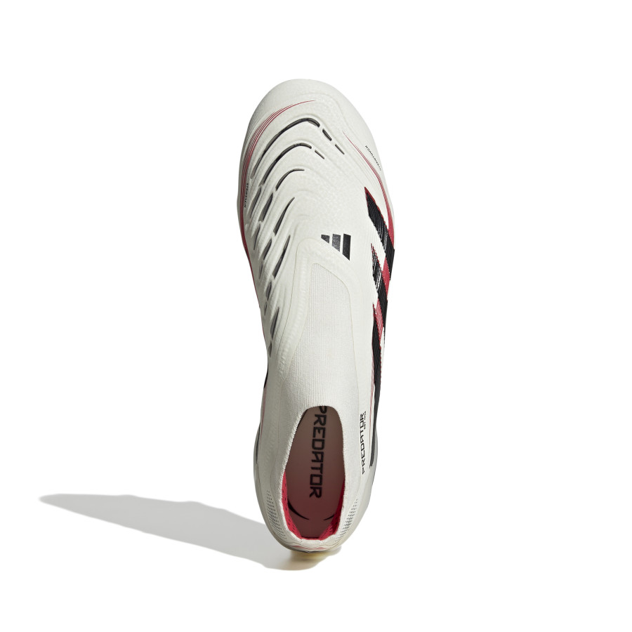 adidas Predator Elite LaceLess FG blanc rouge