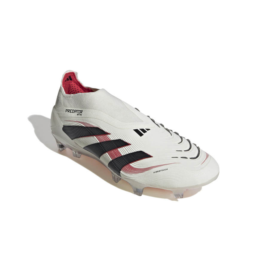 adidas Predator Elite LaceLess FG blanc rouge