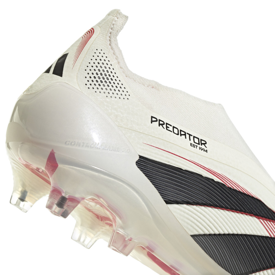 adidas Predator Elite LaceLess FG blanc rouge