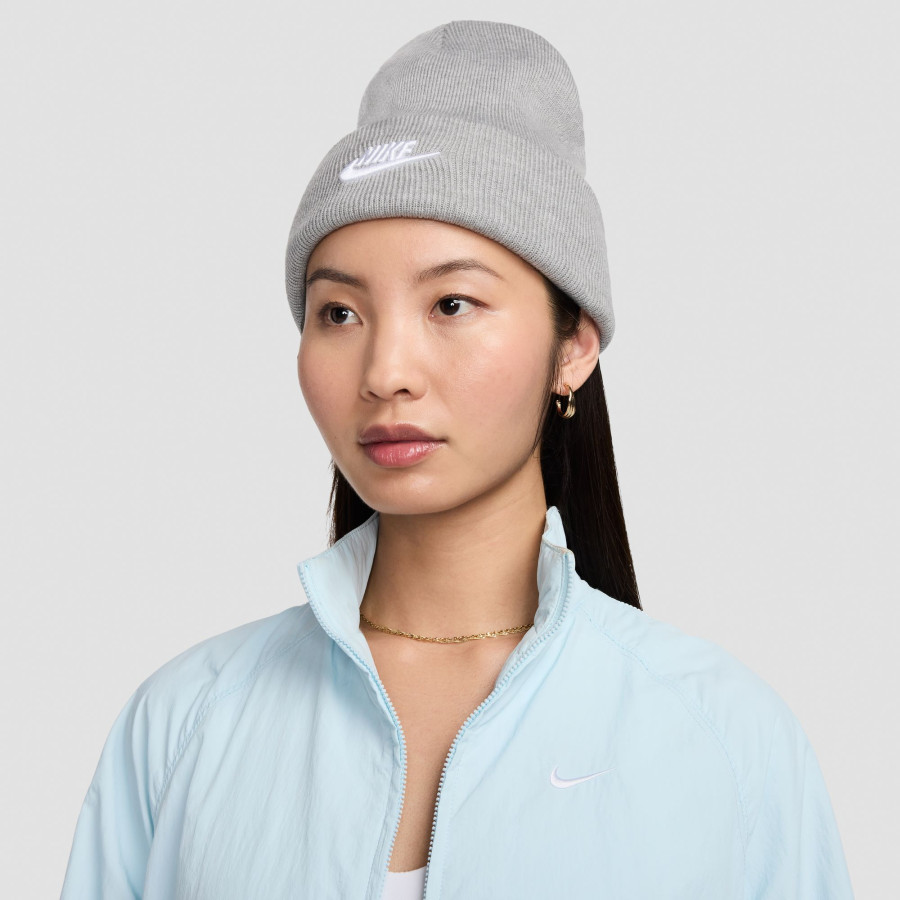 Bonnet Nike Peak gris blanc