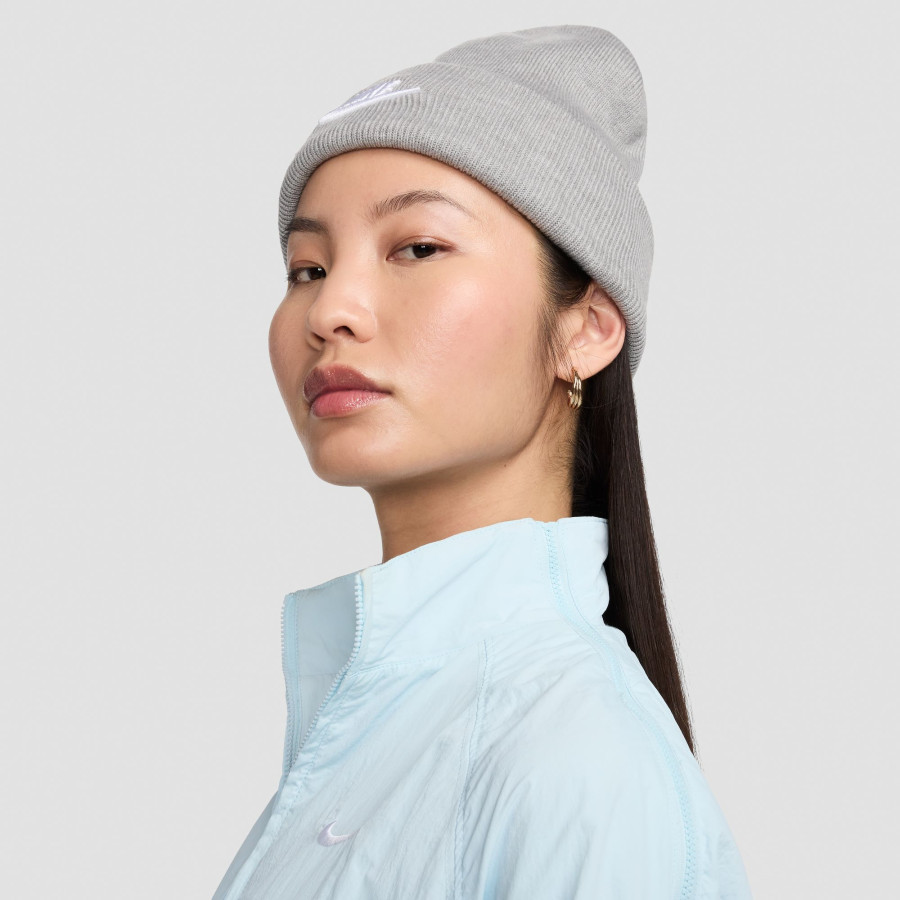 Bonnet Nike Peak gris blanc