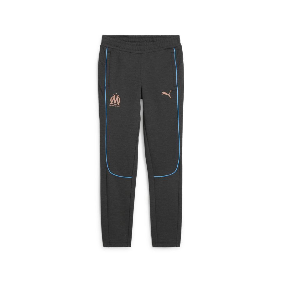 Pantalon survêtement junior OM Casual noir bleu 2024/25