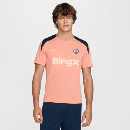 Maillot entraînement Chelsea Strike orange bleu