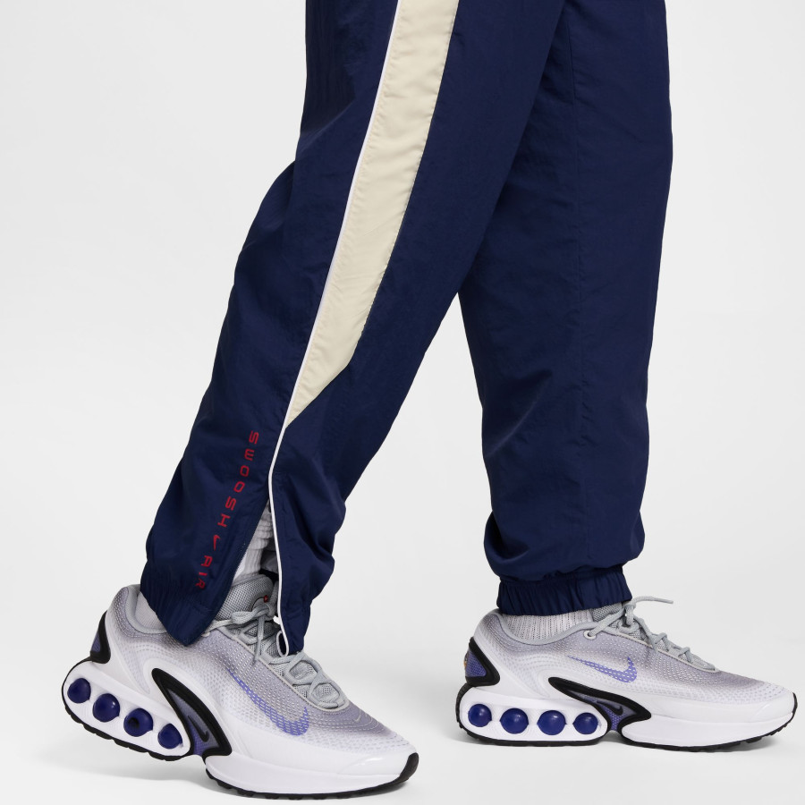 Pantalon survêtement Nike Air Woven bleu blanc