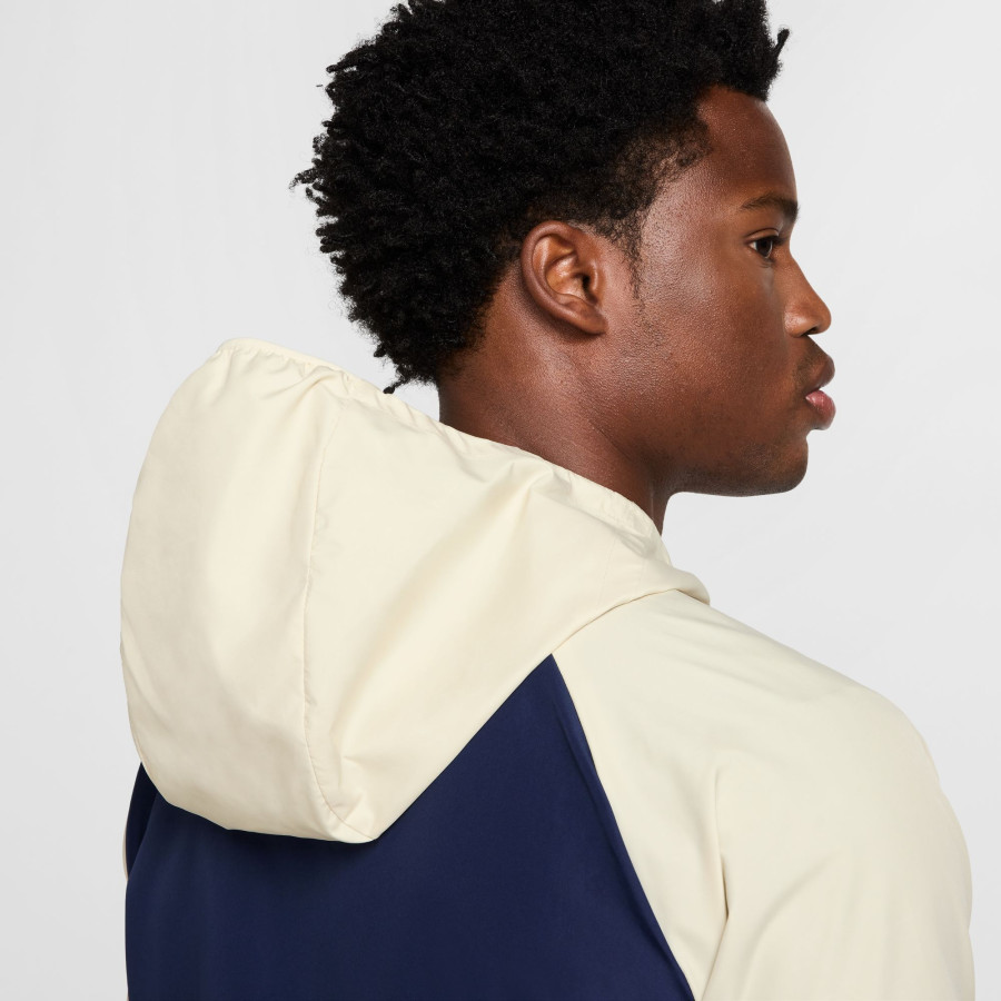 Veste survêtement à capuche Nike Air Woven bleu blanc