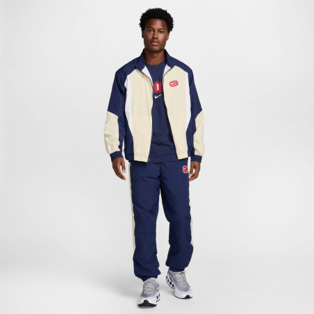 Veste survêtement Nike Air Woven bleu blanc