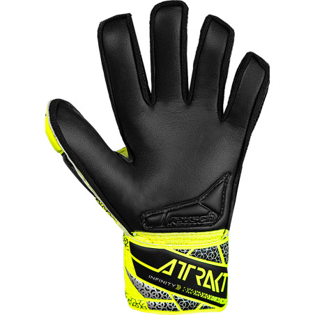 Gants gardien Reusch junior Attrakt Infinity Finger Support jaune noir