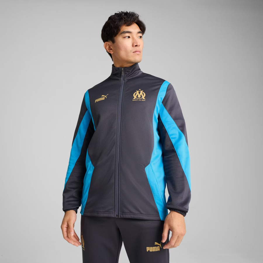 Veste survêtement OM FTBLNRGY+ noir bleu 2024/25