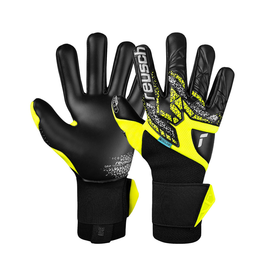 Gants gardien Reusch Attrakt Gold X NC Gravity noir jaune