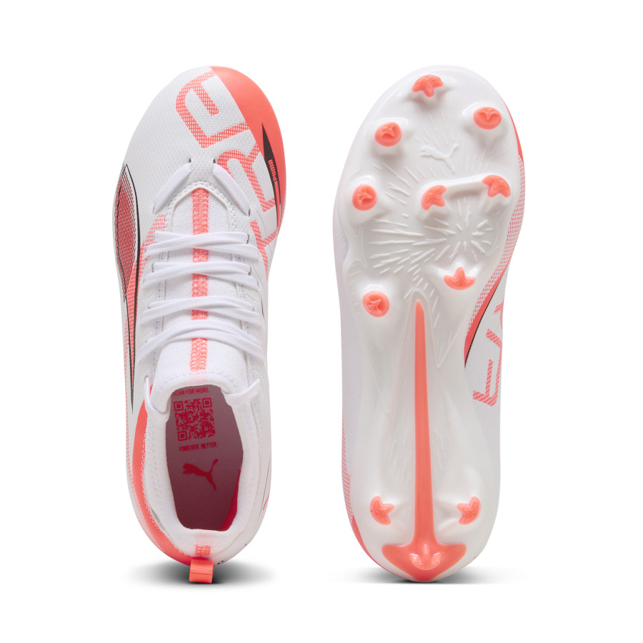 Puma Ultra 5 Match junior FG/AG blanc orange