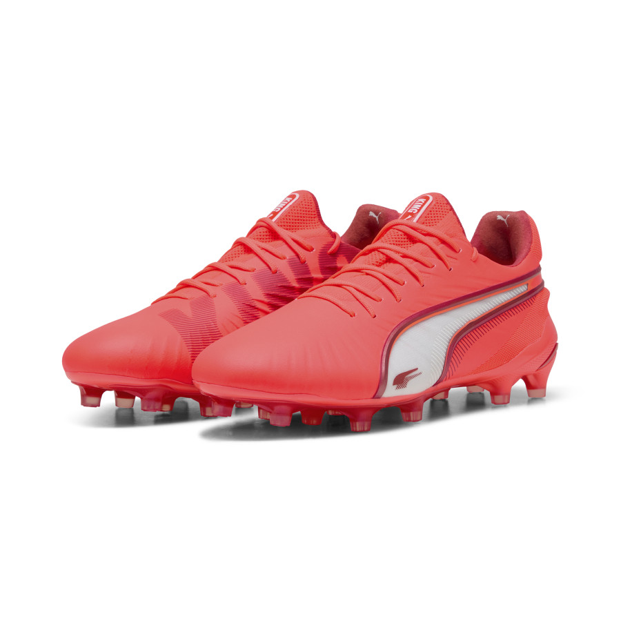 Puma King Ultimate FG/AG orange blanc