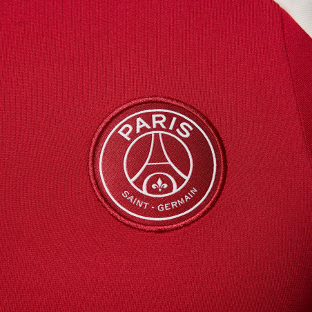 Sweat zippé PSG Strike rouge blanc