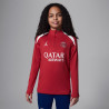 Sweat zippé junior PSG Strike rouge blanc