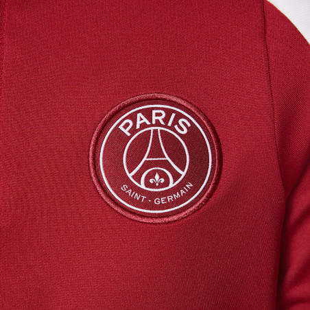 Sweat zippé junior PSG Strike rouge blanc