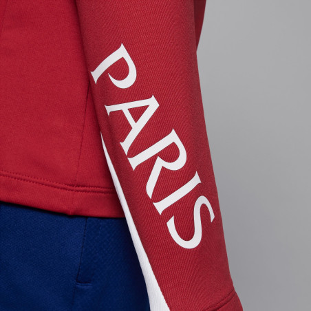 Sweat zippé junior PSG Strike rouge blanc