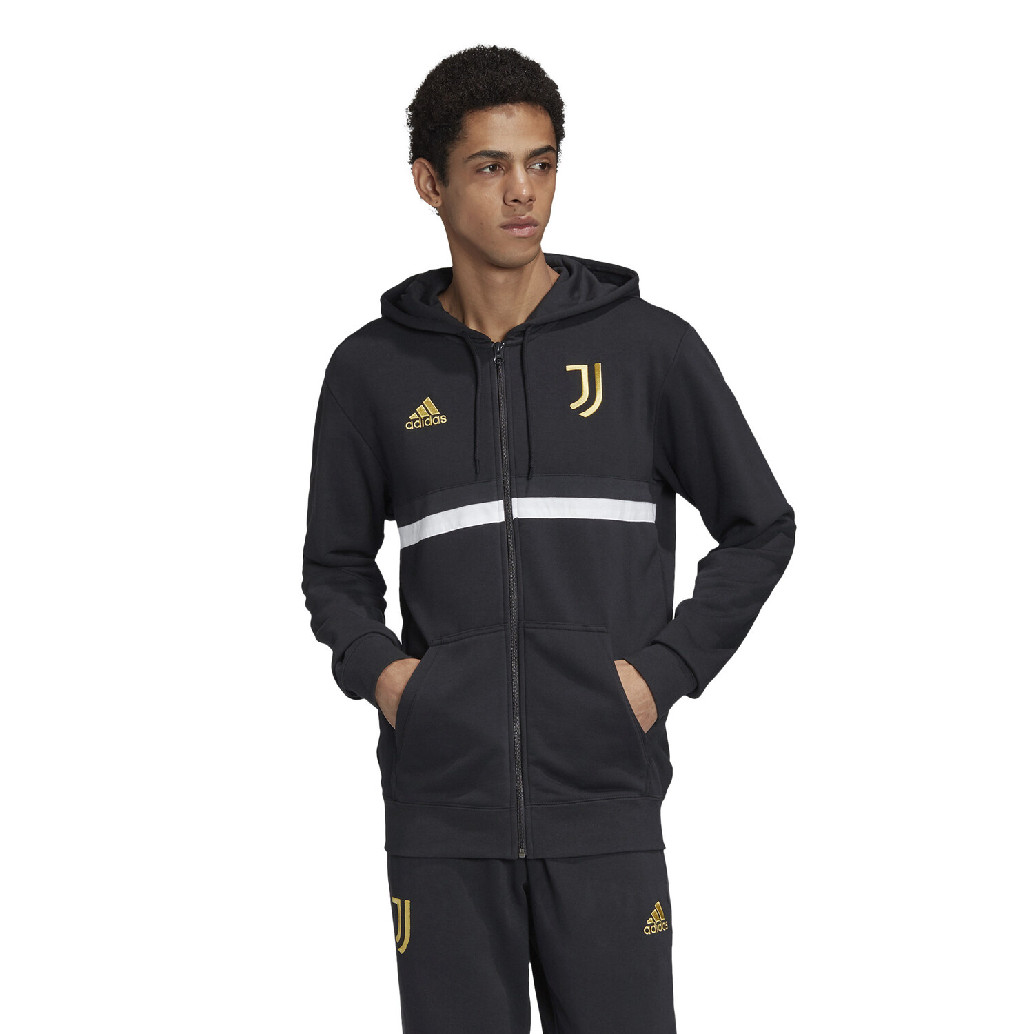 Veste survêtement Juventus 3S FZ noir or 2020/21 sur Foot.fr